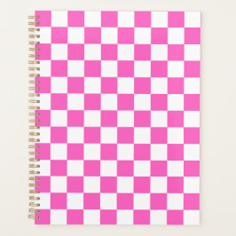 Classic visual pink checkerboard planer