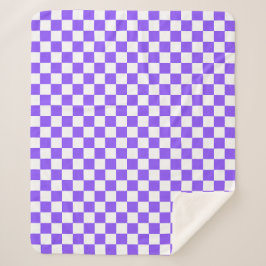 Classic visual purple checkerboard sherpadecke