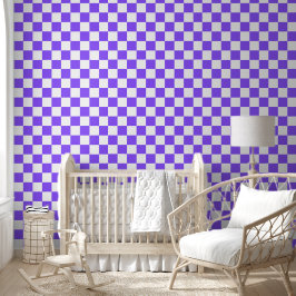 Classic visual purple checkerboard tapete