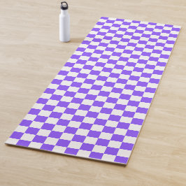 Classic visual purple checkerboard yogamatte