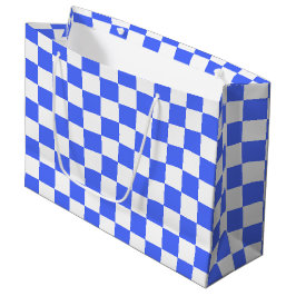 Classic visual sapphire checkerboard große geschenktüte
