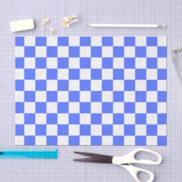 Classic visual sapphire checkerboard seidenpapier