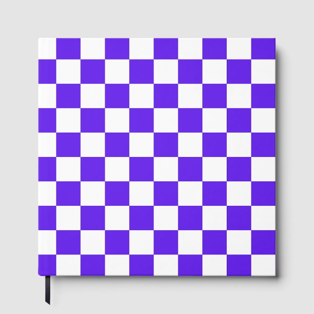 Classic visual violet checkerboard  gästebuch (Vorderseite)