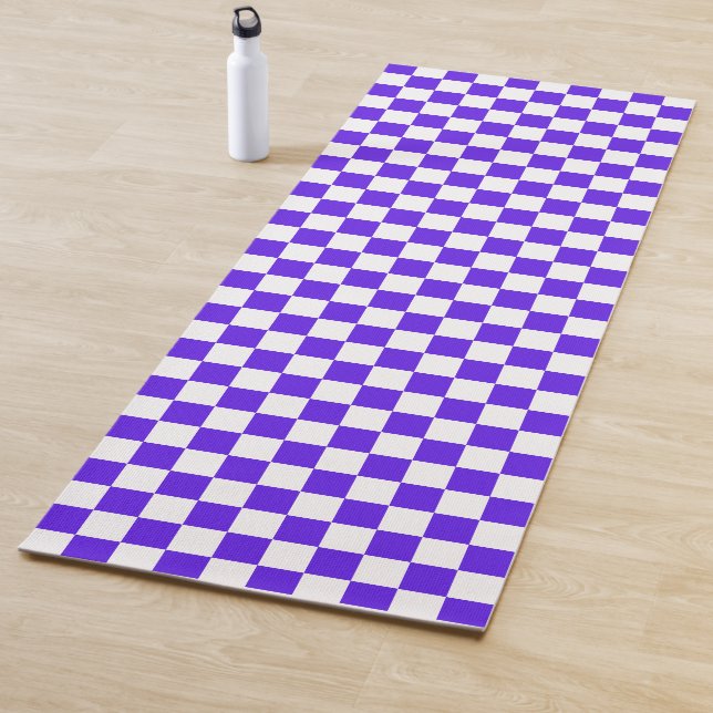 Classic visual violet checkerboard  yogamatte (Beispiel)