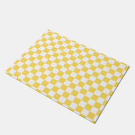 Classic visual yellow checkerboard fußmatte