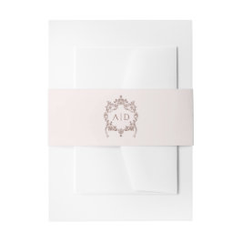 Classic Wappen Wedding Monogram Einladungsbanderole