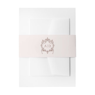 Classic Wappen Wedding Monogram Einladungsbanderole