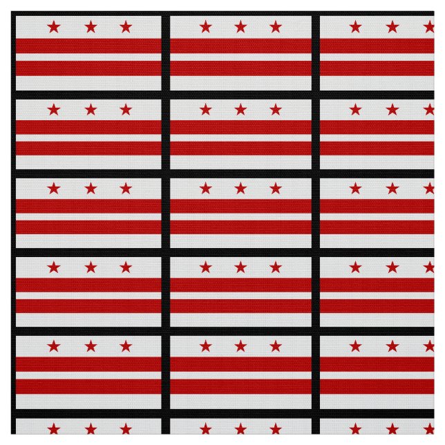 Classic Washington D.C. Flag Stoff (Muster)