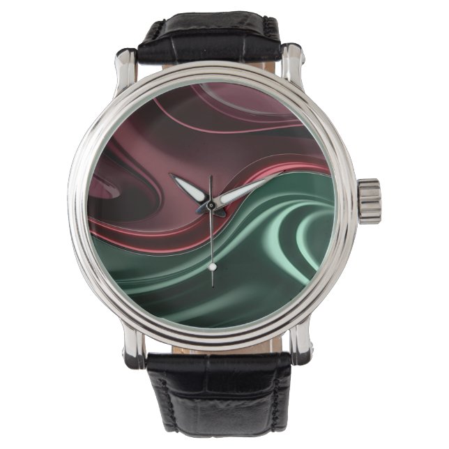 Classic watch in stylish abstract graphic armbanduhr (Vorderseite)