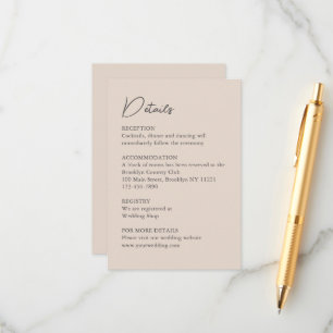 Classic Watercolor English Manor House Wedding Begleitkarte