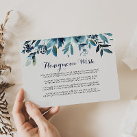 Classic Watercolor Floral Honeymoon Wish