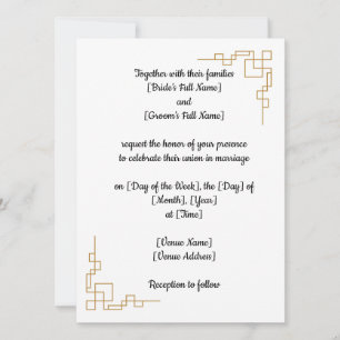 Classic Wedding Einladung individuell anpassbar