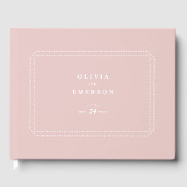 Classic Wedding Guestbook rosa Gästebuch