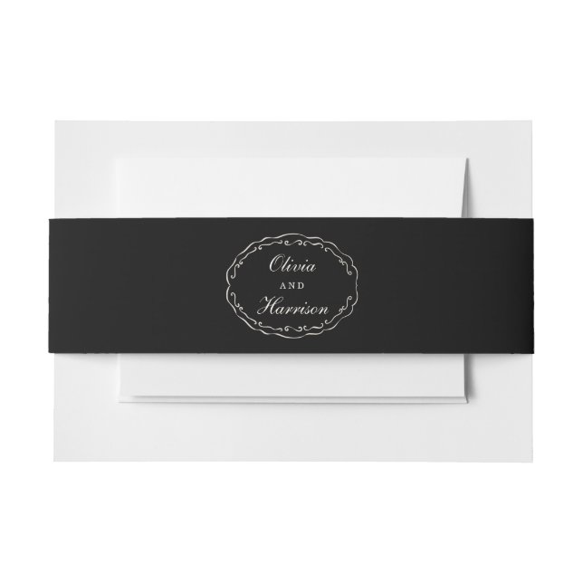 Classic Wedding Invitation Belly Band (Vorderseite Beispiel)