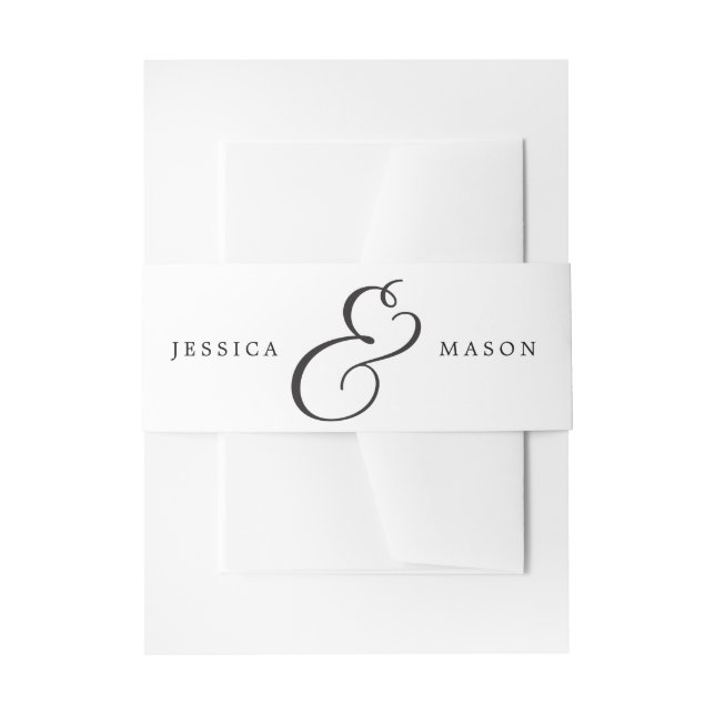 Classic Wedding Invitation Bly Bands Einladungsbanderole (Vorderseite Beispiel)