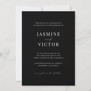 Classic Wedding Invitation Minimal Formal J102 Save The Date