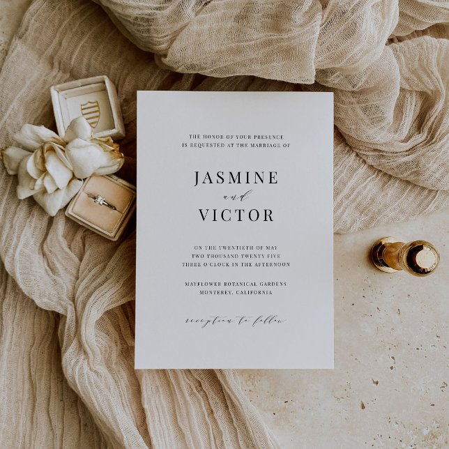 Classic Wedding Invitation Minimal Formal J102 Save The Date (Von Creator hochgeladen)