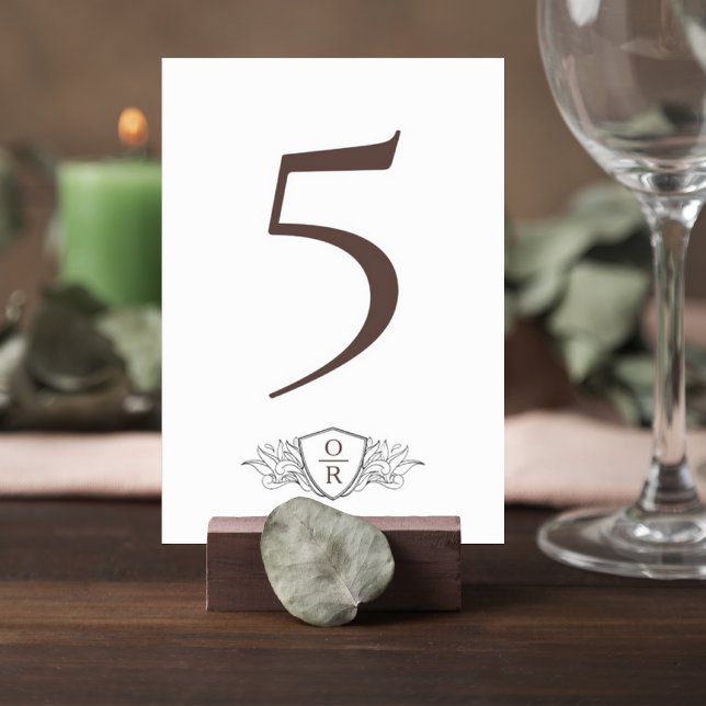 Classic Wedding Reception Table Number Card Tischnummer (Von Creator hochgeladen)