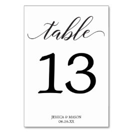 Classic Wedding Tischnummern doppelseitig