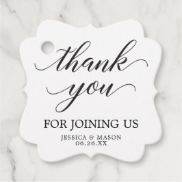 Classic Wedding Vielen Dank für Ihr Interesse Tag Geschenkanhänger