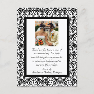 Classic Wedding Vielen Dank Postkarte