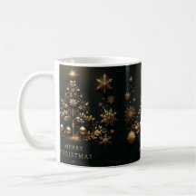 Classic Weihnachten Black & Gold Weihnachten Tasse