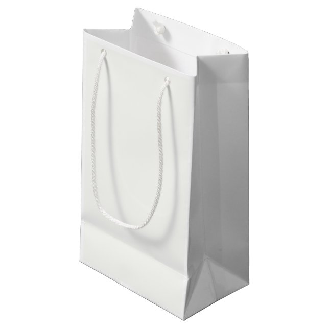 Classic White CUSTOM Geschenktaschen Kleine Geschenktüte (Vorderseite Schrägansicht)