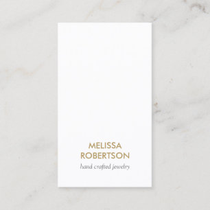 Classic White Juwelry Design Business Card Visitenkarte