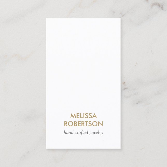Classic White Juwelry Design Business Card Visitenkarte (Vorderseite)