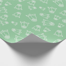 Classic White Rose Hochzeit Zeremonie Grün nahtlos Geschenkpapier