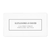 Classic White Wedding Address Labels