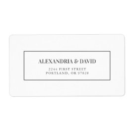 Classic White Wedding Address Labels