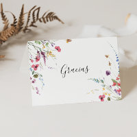 Classic Wild Colorful Faltding Gracias Card