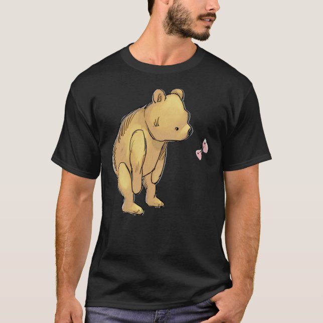 Classic Winnie the Pooh - Pooh spricht mit Butterf T-Shirt (Vorderseite)