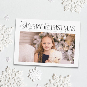 Classic Winter Navy Blue Holiday Multi Foto Card Feiertagskarte