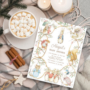 Classic Winter Peter der Rabbit Baby Dusche Budget Postkarte