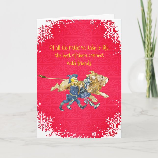 Classic Wizard of Oz Christmas Friends Note Card (Vorderseite)