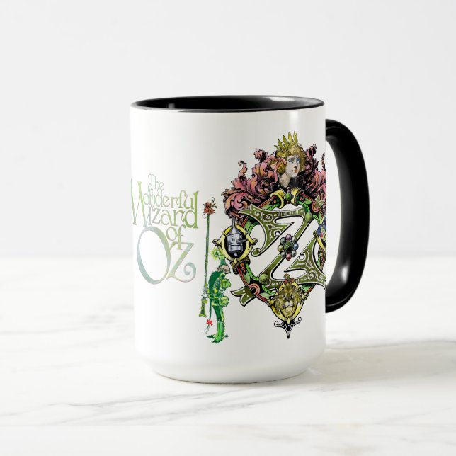 CLASSIC WIZARD OZ KAFFEE TASSE mit ROYALTY WAPPEN (VorderseiteRechts)