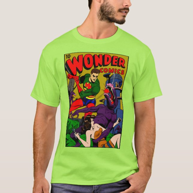 Classic Wonder Comic T - Shirt der 40er Jahre (Vorderseite)