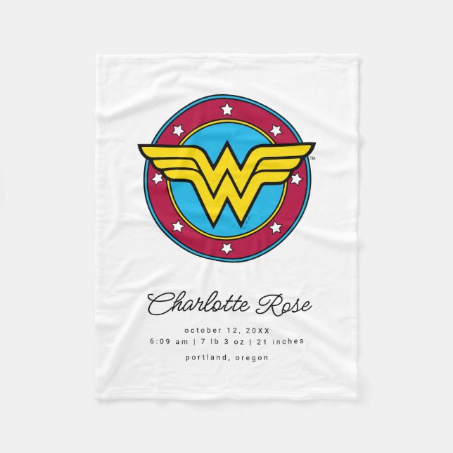 Classic Wonder Woman | Neue Geburtsstunde von Baby Fleecedecke (Vorderseite)