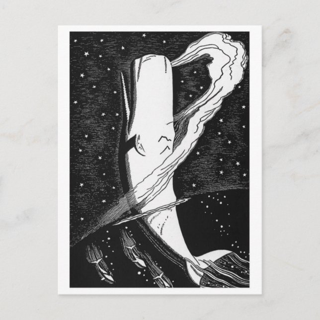 Classic Woodcut Postcard Postkarte (Vorderseite)