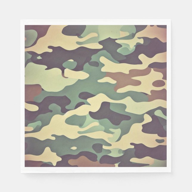 Classic Woodland Camouflage Serviette (Vorderseite)