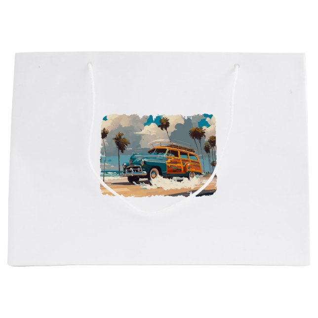 Classic Woody Wagon Große Geschenktüte (Vorderseite)