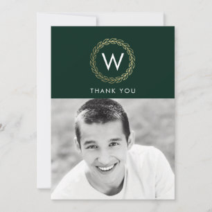 Classic Wreath EDITABLE FARBEN Foto Dankeskarte