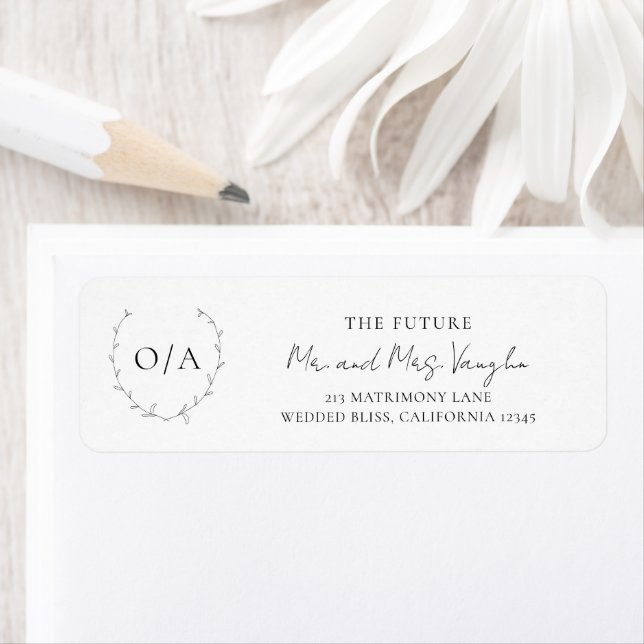 Classic Wreath Wappen Monogram Elegant Wedding (Insitu)