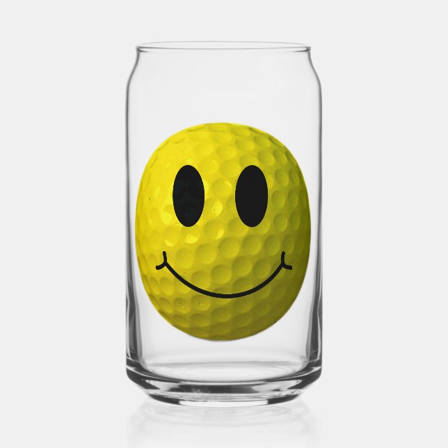 Classic Yellow Face Golf Ball Dosenglas (Vorderseite)