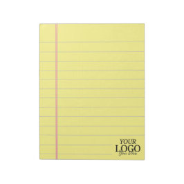 Classic Yellow Legal 8.5 x 11 mit Logo Notizblock