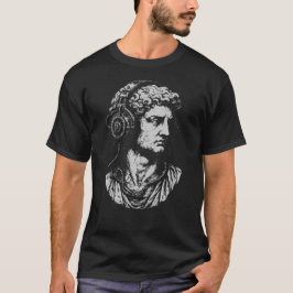 Classical Bust with steampunk Headphones T-Shirt