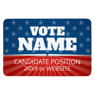 Classical Campaign - iconic stars stripes red blue Magnet