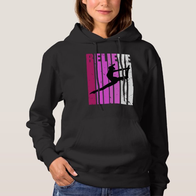 Classical Dance Pink Team Fan Believe Motivational Hoodie (Vorderseite)